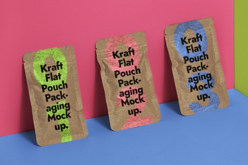 Flat Pouch Packaging Mockup