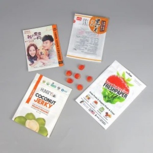 3 Side Seal Flat Bags Snack Packaging Transparent Plastic Pouch With Zip